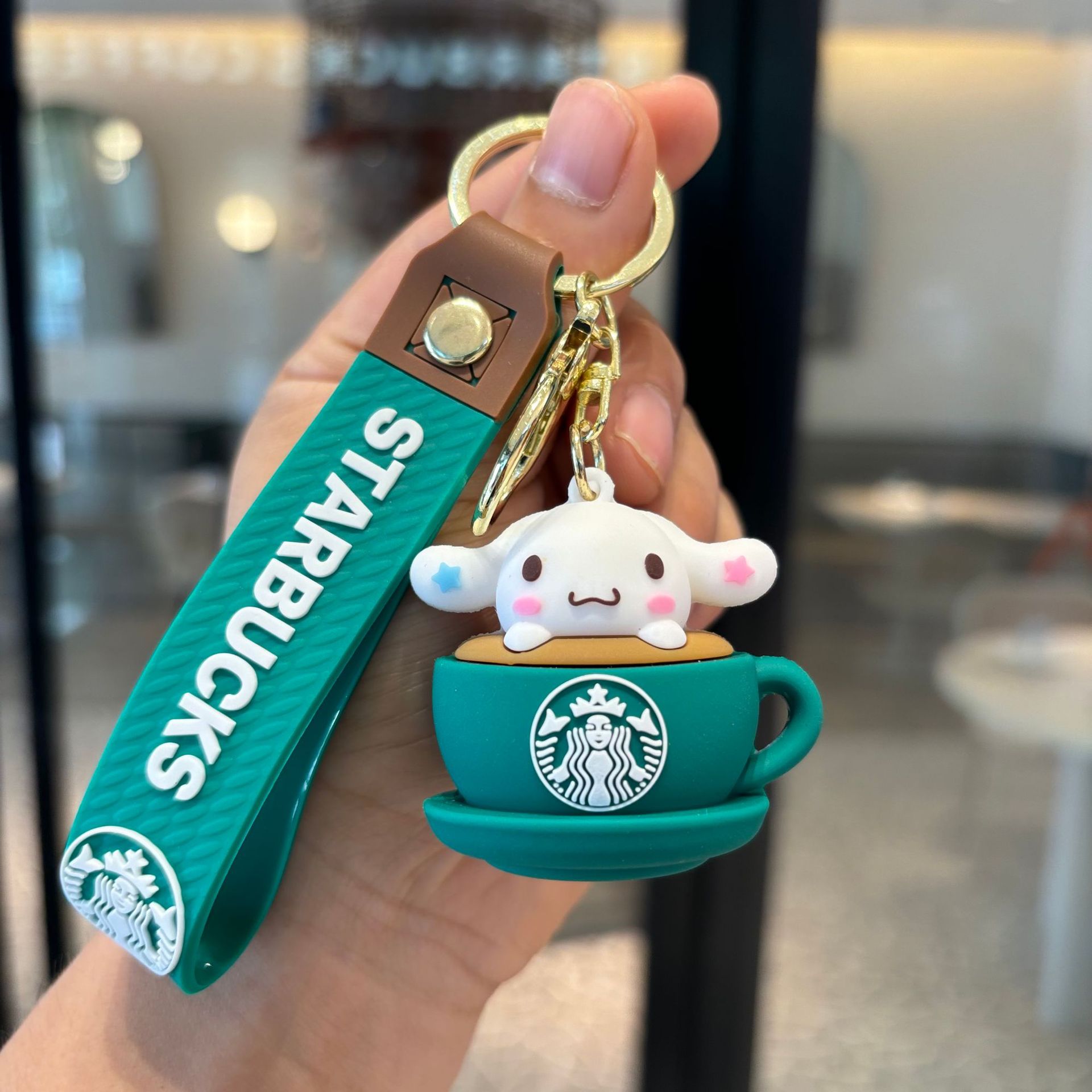 Starbucks transfronterizo Sanrio llavero taza de té de leche muñeca colgante muñeca máquina de regalo pequeño llavero al por mayor