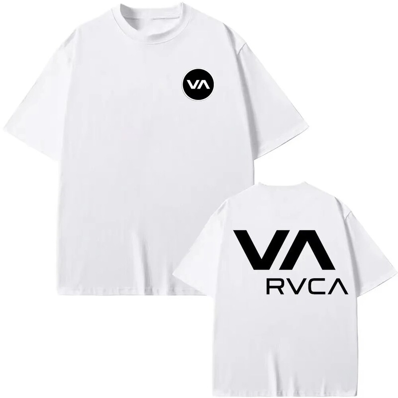 Rvca t Shirt Black Tee Summer Cotton Tshirt Summer Short