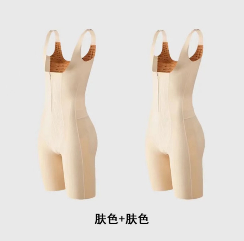婷美黑绷带软收塑体雕衣提臀收腹无痕塑身衣连体塑形美体衣后脱式|undefined