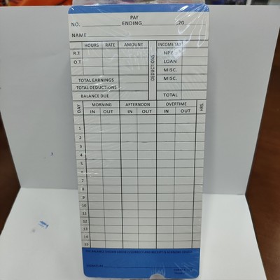Крестная карта посещаемости Amazon Английский микрокомпьютер Timecard для иностранной торговли машины с часами белая карта бумага для посещаемости карты