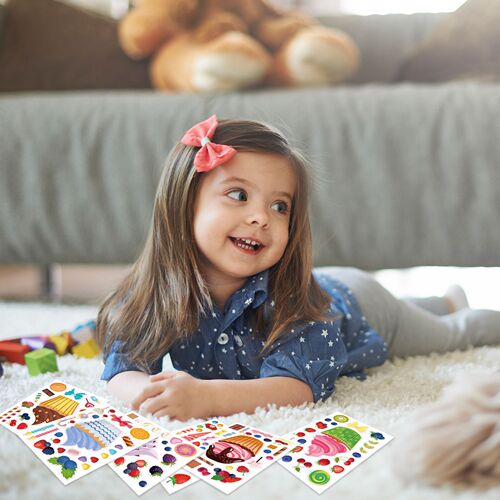 CM2212010 Amazon cross-border children's figures cartoon DIY hand account puzzle strawberry ice cream stickers