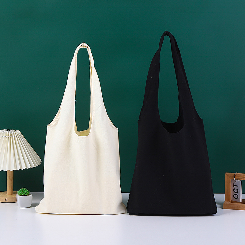 瑜伽空白背心帆布袋现货批发帆布包手提包环保棉布袋手拎大容量