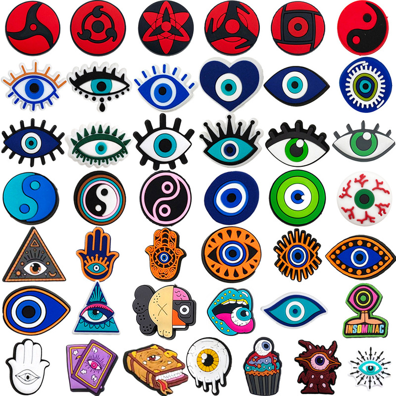 44 Eyes Devil's Eye Pattern Zhibi Star Cave Shoes Accessories Soft Rubber Shoes Flower Zhibi Star Gift Decoration Buckle