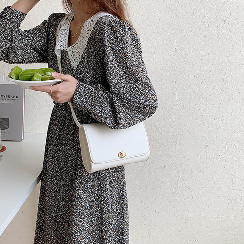 2024 spring crossbody bag for women, versatile fashionable shoulder bag, textured small square bag, Korean version PU shaped flip bag