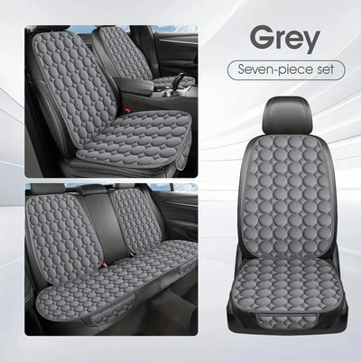 Cushion, Plush and Thickened, Non-Slip Three-Piece: Seat cushion, seat cover - elegant-gray-square-mat1