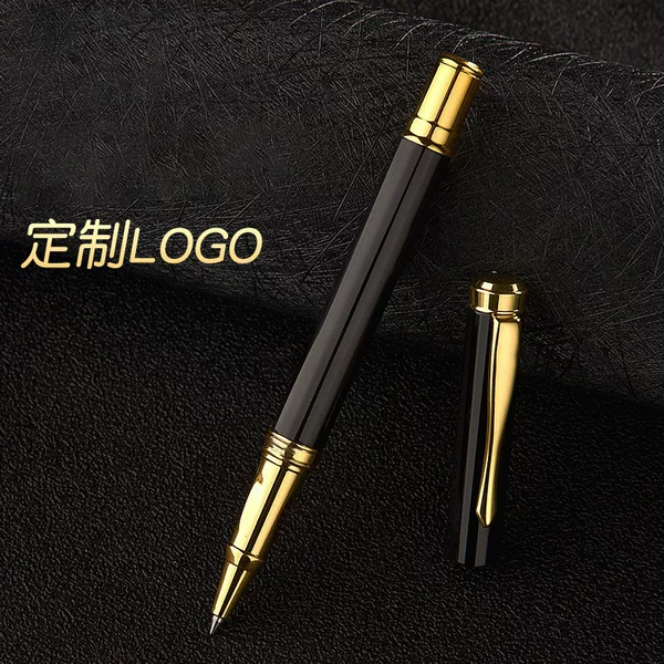 Practical gift pen printing LOGO creative stainless steel water-based ball pen integral gift metal business sign pen