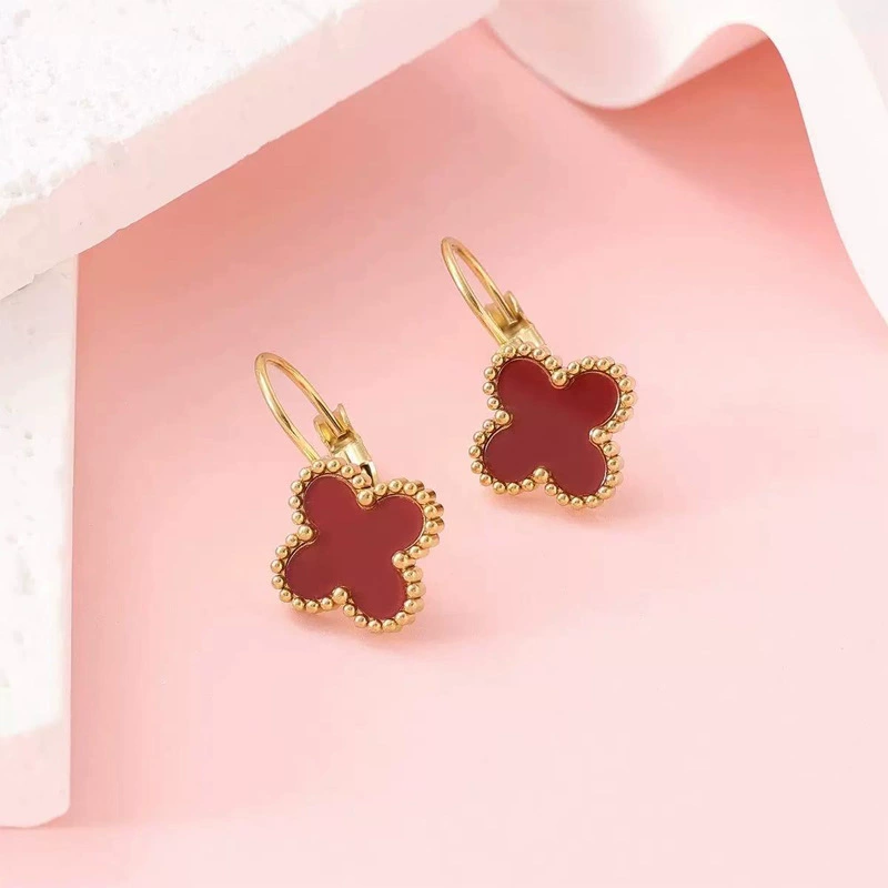 13 больших весенних сережек с четырьмя листами клевера, серьги из нержавеющей стали, серьги, доступные роскошные украшения, прямое одобрение от производителя