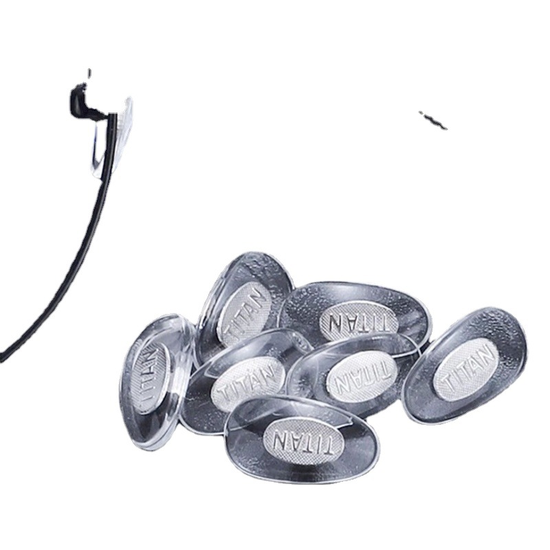 Titan Titanium Word Nose Pad Screw Anti-Slip Metal Core Aluminum Core Nose Pad Pvc Anti-Slip Leaf Glasses Accessories Titanium Nose Pads