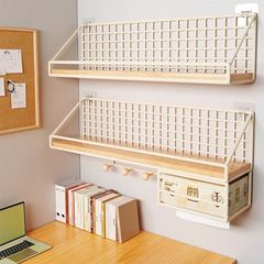 墙上置物架免打孔学生寝室床头上铺宿舍神器墙壁挂篮卧室收纳架子