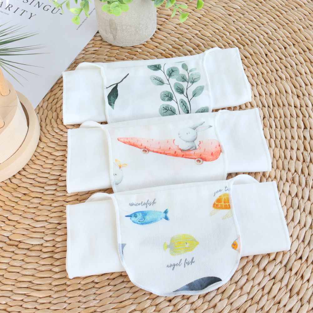 Spring and summer new baby sweat absorbent towel large size children's sweat towel bamboo cotton gauze sweat towel baby pad sling