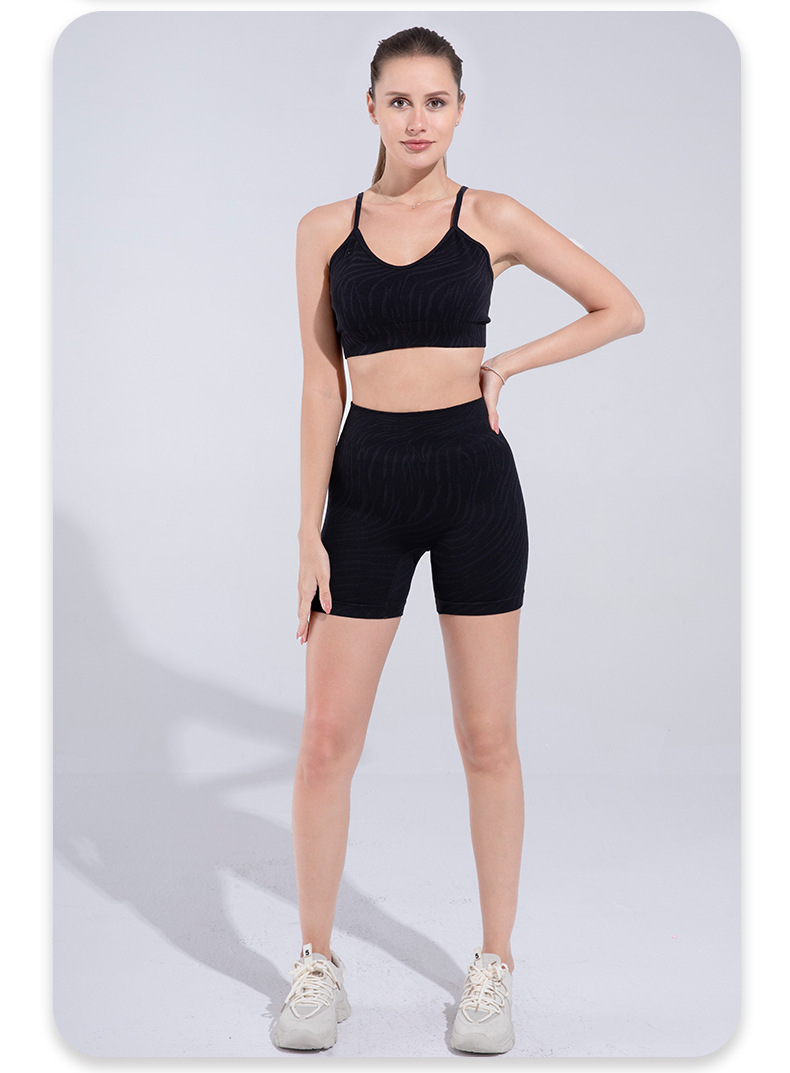 Sport Einfarbig Nylon Baumwollmischung Trainings Anzug Yoga-tops Gamaschen display picture 1
