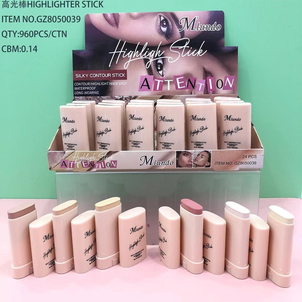 Nuevo Mlundo seis colores de alto brillo concelador blush sequinilla decolor óleo labial invisible barra de concelador maquillaje al por mayor