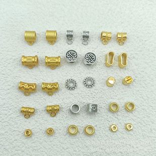 Zinc Alloy Color-Preserving Accessories Bracelet Anklet Single Pendant Three-Way Connector Large Hole Bead DIY Yiwu Accessories Hollow Design
