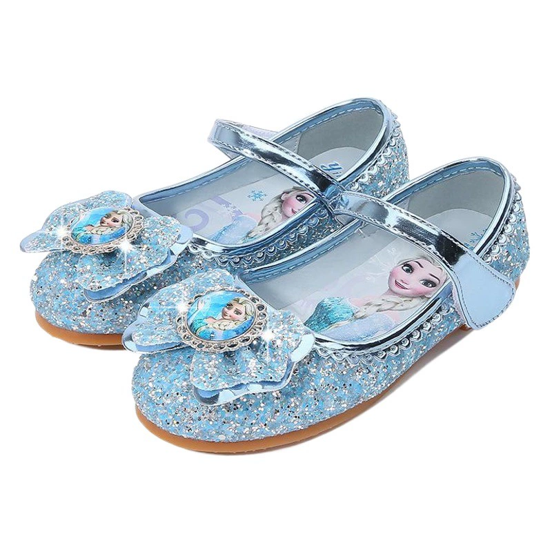 Девочки любят обувь принцессы Ша детские мягкие туфли на одной подошве детские маленькие кожаные туфли с блестками