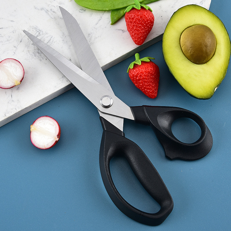 Tijeras de barbacoa de acero inoxidable coreanas multifuncionales personalizadas, tijeras transfronterizas de Yangjiang, tijeras para el hogar de cocina de alimentos