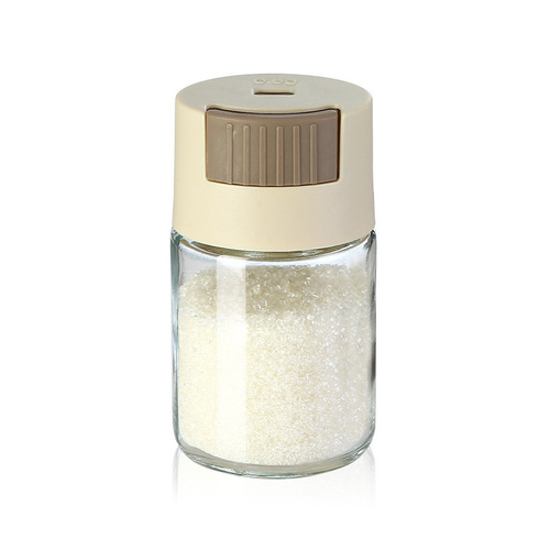 Press-type salt control bottle kitchen quantitative seasoning jar household seasoning box sealed moisture-proof salt jar MSG salt seasoning bottle