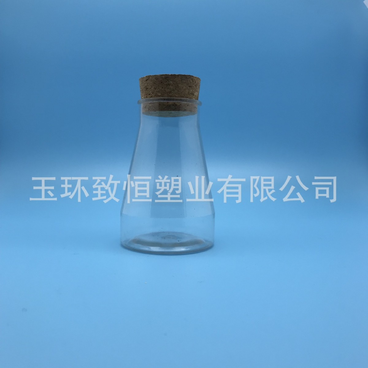 Taper plastic cork plastic bottle candy jar drift bottle 130ml stationery bottle paper clip bottle
