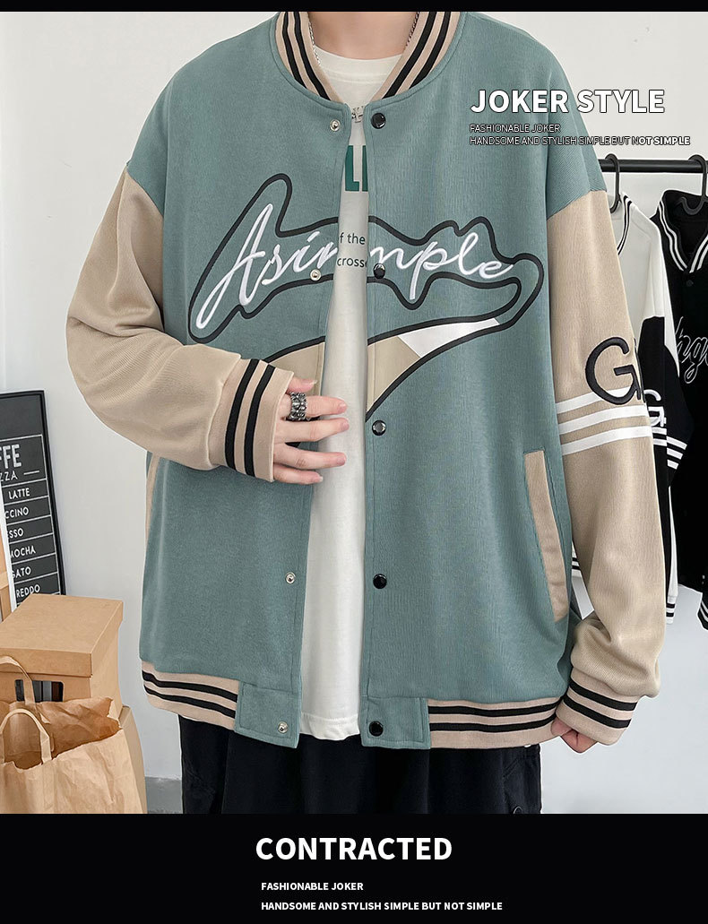 Men's Baseball Jacket Thickened Pilot Style For Spring Autumn_voghion.com