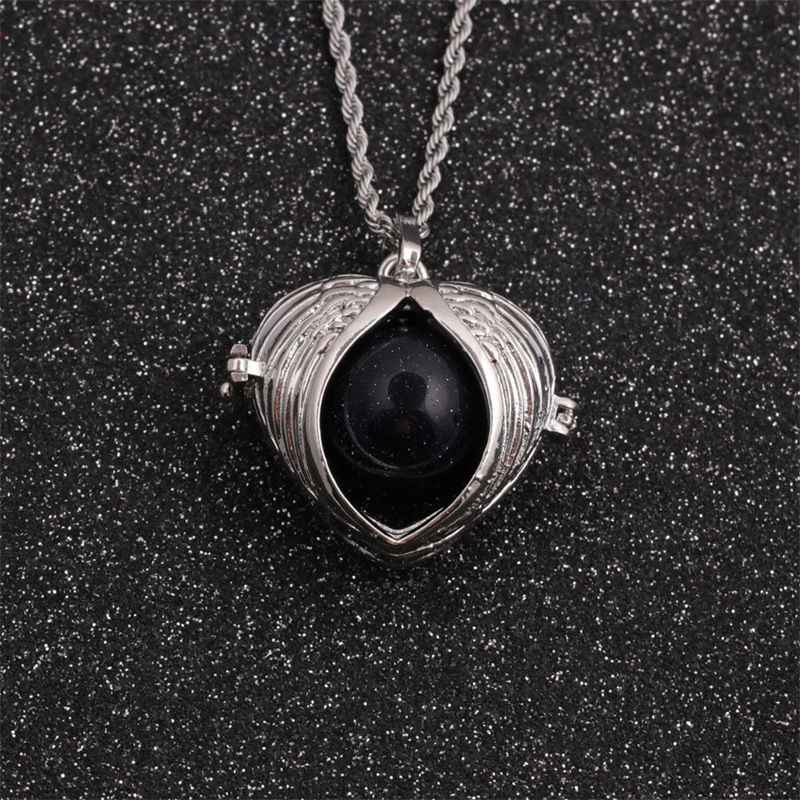 crystal stone heart-shaped pendant simple necklace wholesale jewelry Nihaojewelry