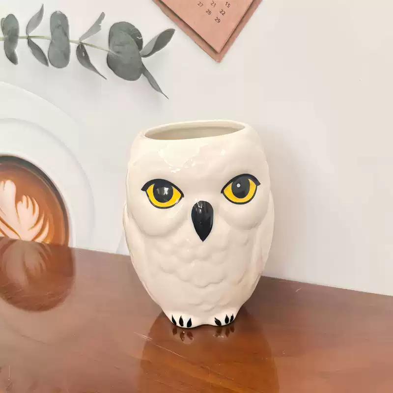 Cross-border owl personalized creative animal Harry Potter modeling three-dimensional mark ceramic cup water cup alien magic