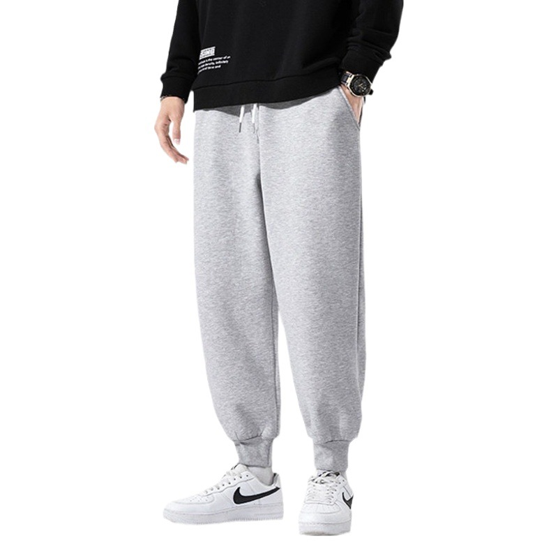 Ropa de hombre gruesa de algodón grueso de invierno forrada de lana en stock al por mayor Pantalones deportivos de todo partido pantalones casuales más tamaño pantalones atados al tobillo