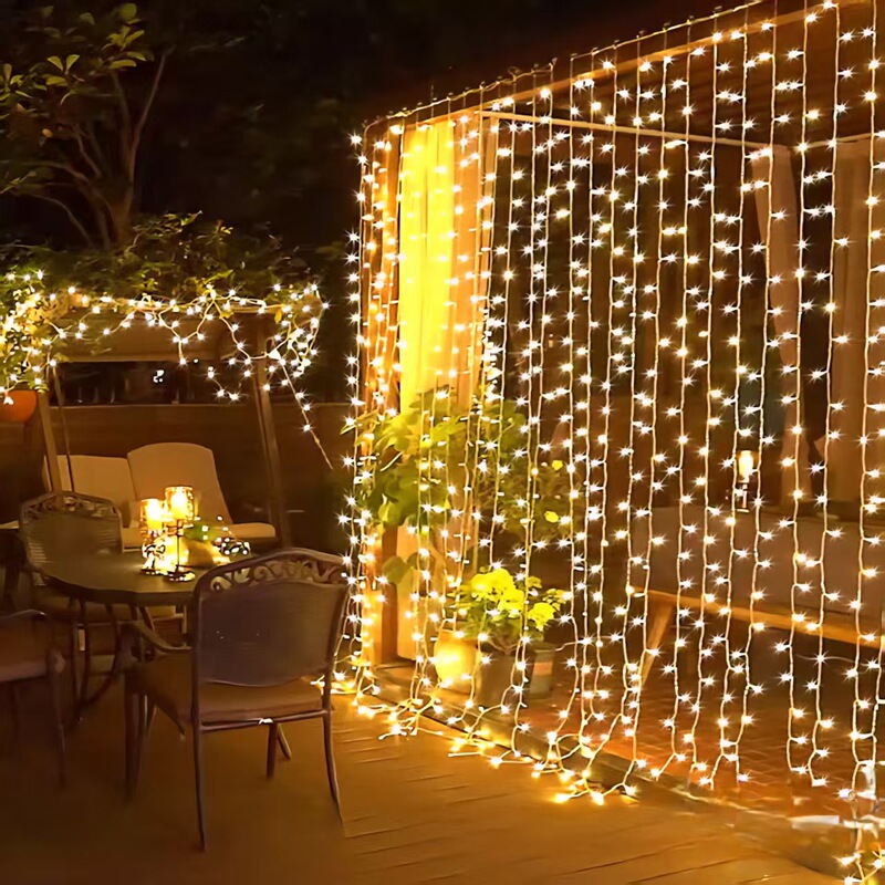Led Curtain Light String 3* 3m Waterfall Starry Sky Ice Strip Lights Decoration Outdoor Waterproof Balcony Arrangement Atmosphere String Lights Led Curtain Light String 3* 3m Waterfall Starry Sky Ice Strip Lights Decoration Outdoor Waterproof Balcony Arrangement Atmosphere String Lights
