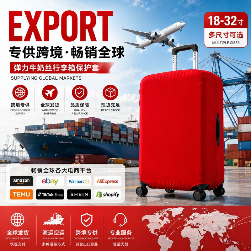 Wholesale Suitcase Cover, Elastic Trolley Case Protective Cover, Thickened Suitcase Cover, Leather Suitcase Dust Cover, Can Be Customized and Lightweight Wholesale Suitcase Cover, Elastic Trolley Case Protective Cover, Thickened Suitcase Cover, Leather Suitcase Dust Cover, Can Be Customized and Lightweight