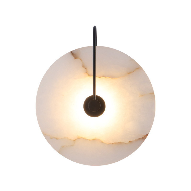 Modelo de hotel de nube decoración de pared de fondo Moderno minimalista pasillo nórdico sala de estar lámpara de pared de piedra cabeza de cama