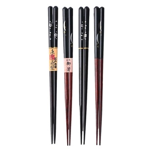New creative personality Chinese household tableware Ke Mu laser cherry blossom, Moon pattern wooden chopsticks wholesale