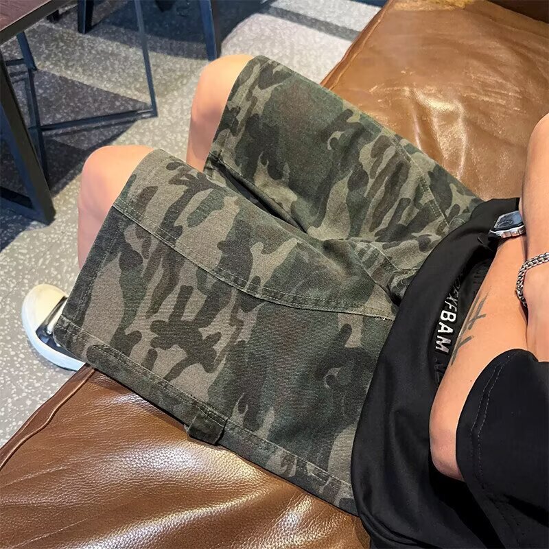 American-Style Men's Summer Trendy Camouflage Casual Shorts, Thin Loose Trendy Sports Knee-Length Shorts, New Men's Fashion