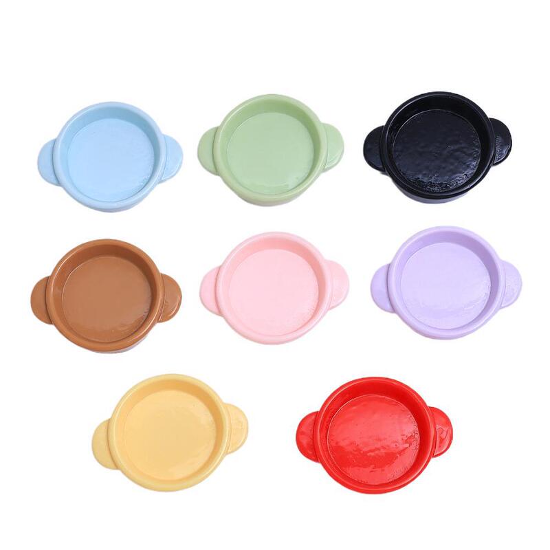 仿真双耳圆盘子创意食玩卡通diy饰品配件奶油胶树脂小配件材料包|undefined