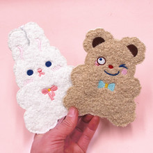2021新款小熊毛绒卡夹 韩国ins风同款可爱学生卡通带绳 公交卡套
