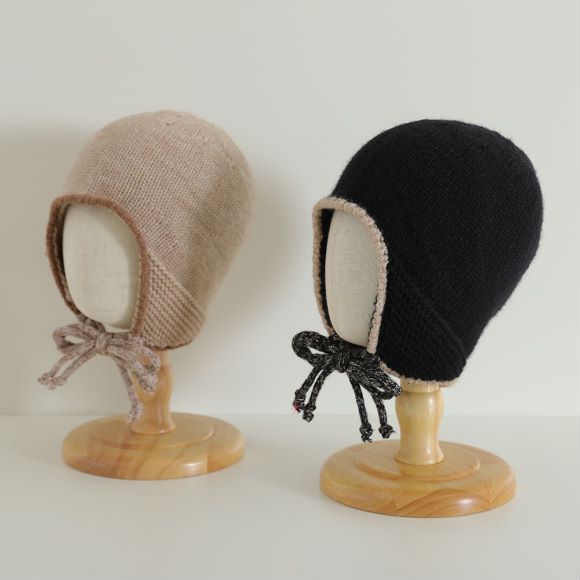 Sombreros para niños coreanos ins otoño e invierno sombreros de lana de punto simples para hombres y mujeres, gorros de protección para los oídos cálidos de estilo occidental para bebés