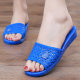 Vintage old-fashioned nostalgic slippers old woman sandals and slippers thick-soled wear-resistant plastic shoes women's summer one-line slipper women's shoes