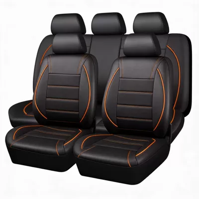 Foreign Trade Car Seat Covers, Universal: Universal seat cover - orange-toothpick-five-seater-nine-piece-set