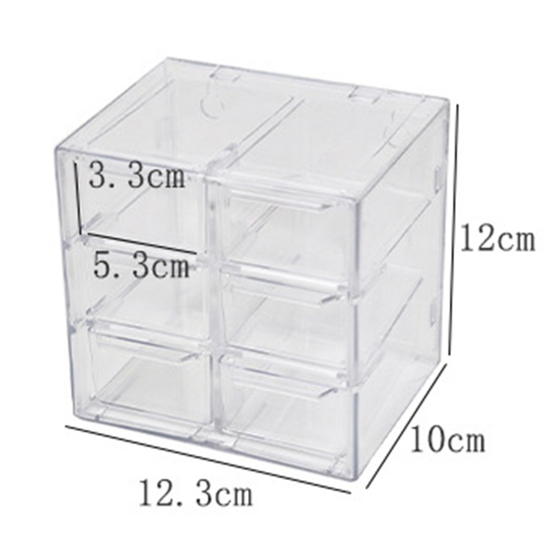 恵司デスクトップ九宮12宮16宮格透明引き出し式分格収納箱数珠アクセサリー整理箱