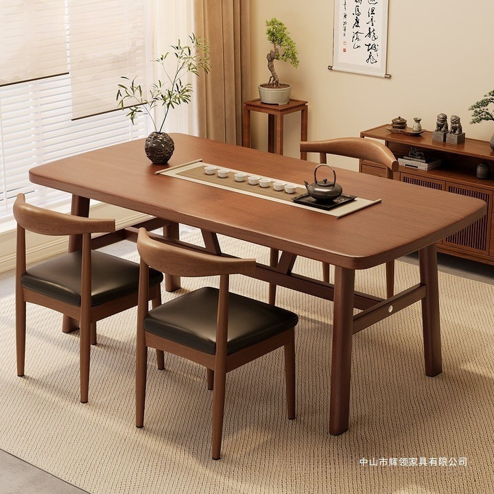茶桌椅组合小户型阳台茶几家用客厅餐桌新中式办公室大板泡茶桌子|undefined