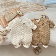 ins韩版婴儿冬装连体衣棉服男女宝宝保暖爬服新生儿抱衣加厚保暖