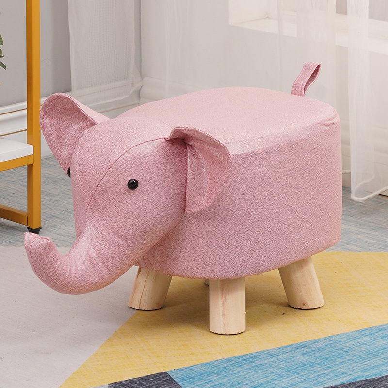 Elefante taburetes para niños taburetes de animales taburetes de madera maciza taburetes creativos pequeños taburetes de sala de estar caseros dibujos animados lindos taburetes bajos