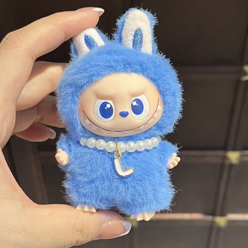 mini版labubu4代珍珠项链迷你拉布布挂件26个字母吊坠配件娃衣|undefined