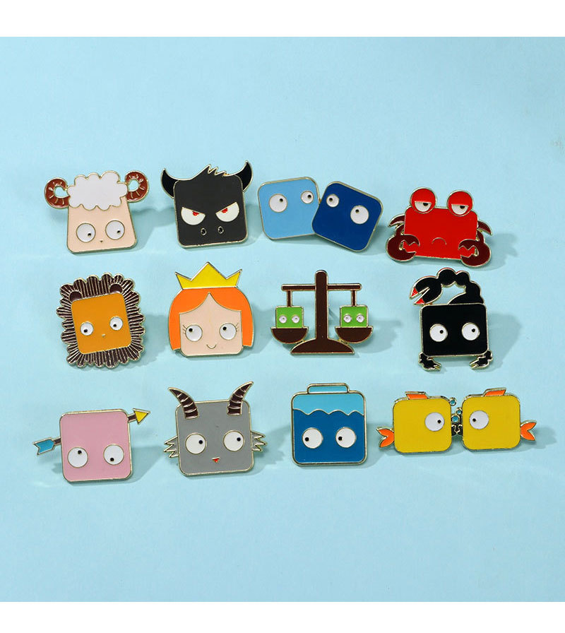 Cute Pin Animal Constellation Alloy Enamel Unisex Brooches display picture 3