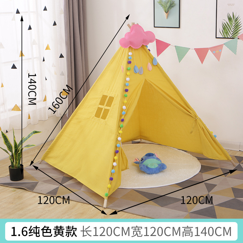 Accesorios de fotografía para niños Indio pequeña tienda de campaña casa de juegos interior Castillo princesa habitación tienda pintada a mano