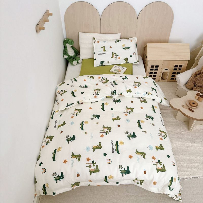 Kit de kindergarten de hilo de doble capa de algodón puro 100 para niños y bebés, agradable para la piel y transpirable 2025 nuevo estilo