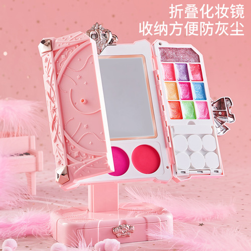 Children's Cosmetics Toys Princess Doll Set Dressing Table Play House Girl Music Makeup Box Wholesale Gift