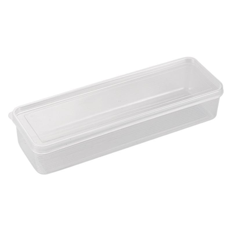 Caja de almacenamiento de fideos de cocina para el hogar Caja de almacenamiento de granos rectangular Refrigerador de plástico Caja de conservación de cebollas verdes refrigerada y sellada
