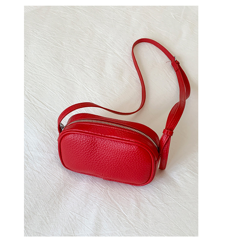 Fashionable and casual small square bag for women, 2025 summer new style personalized crossbody bag, versatile solid color lychee pattern single-shoulder bag undefined