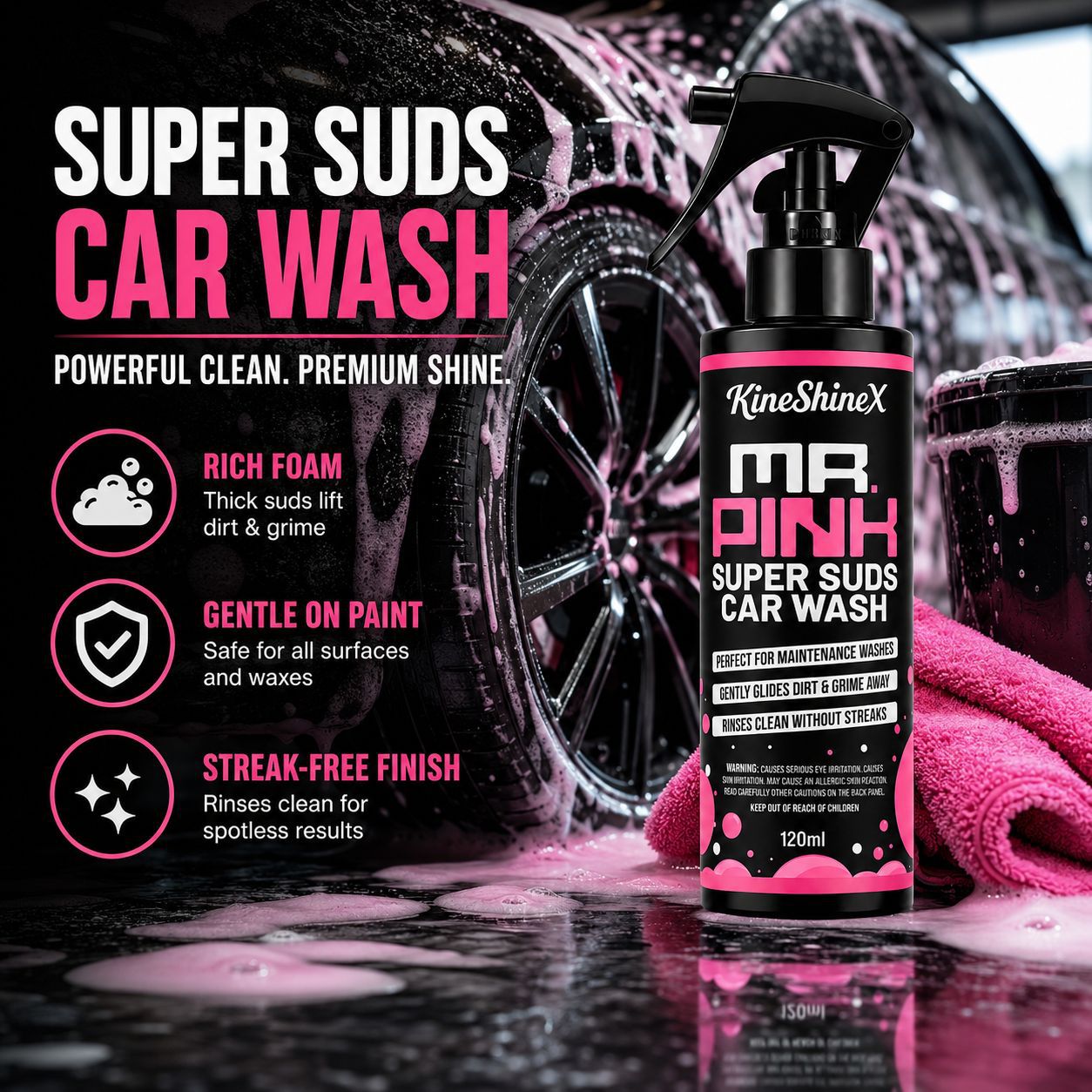 Kineshinex Car Coating Spray Car Paint Surface Cleaning, Maintenance, Refurbishment, Gloss Coating, Brightening Care