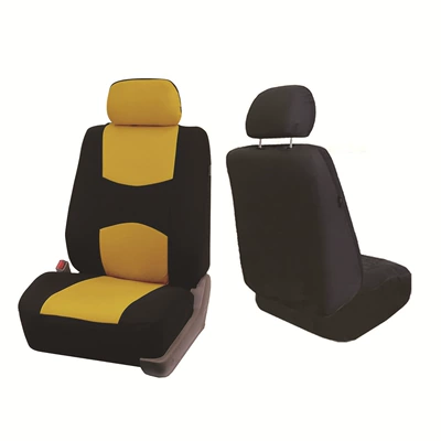 Cross-Border Hot-Selling Flat Car Seat Universal seat cover - yellow-2-piece-set-front-single-seat