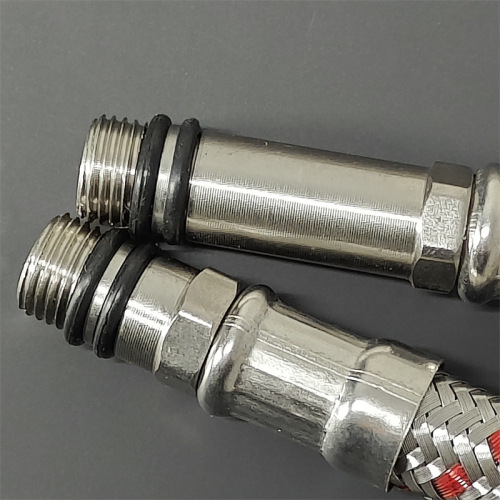 304 stainless steel braided metal hose vegetable basin faucet pointed hose basin faucet hot and cold water inlet hose 4 points