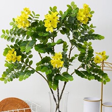 槐花婚庆仿真花家居装饰黄摄影道具槐花绢花布置黄假花